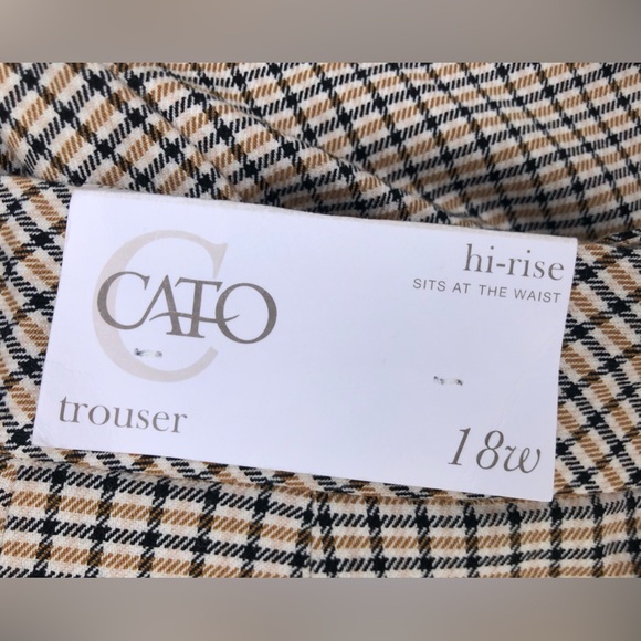 NWT Cato Plaid Hi-Rise Wide Leg Trouser - Picture 6 of 9